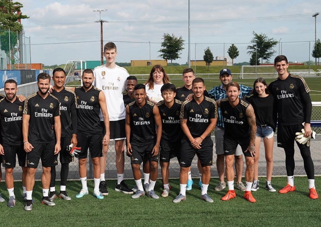 Olivier Rioux con el Real Madrid
