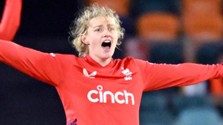England's Charlie Dean, Women's Ashes (Associated Press)