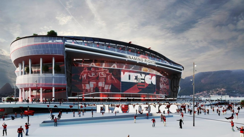 Projeto do estádio do Flamengo — Foto: Divulgação/Flamengo