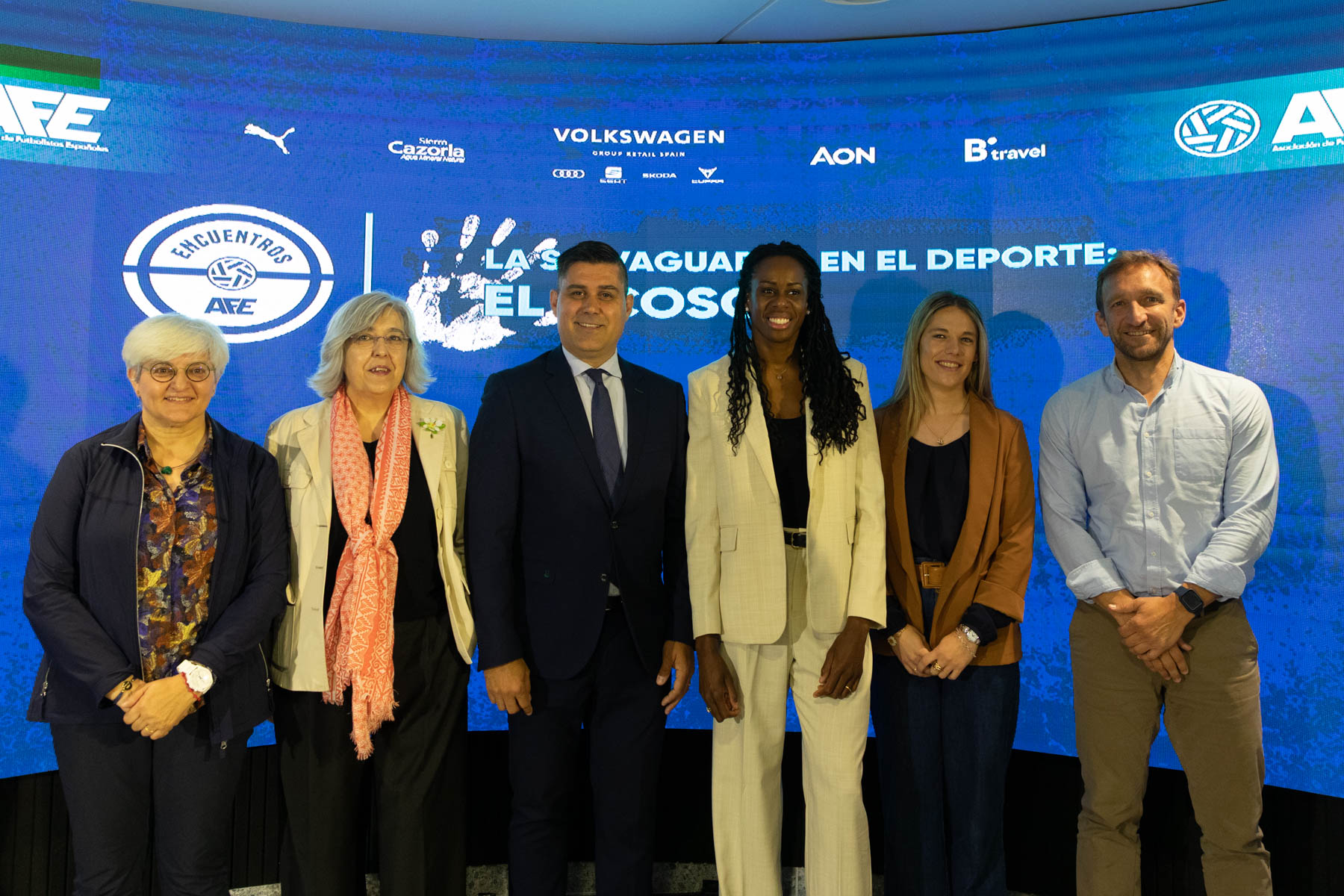 María José López, Marisa Sotelo, David Aganzo, Aauri Bokesa, Marta Eulalia Blanco y Diego Rivas.