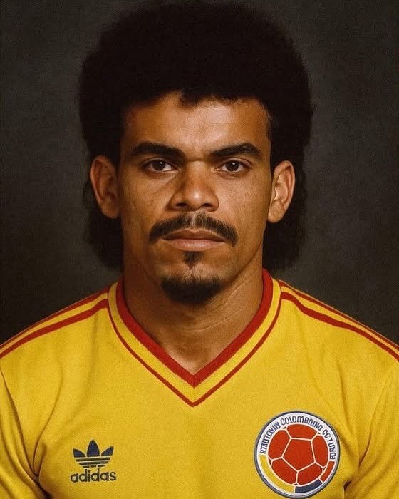 Luis Díaz, no estilo anos 80 — Foto: Reprodução
