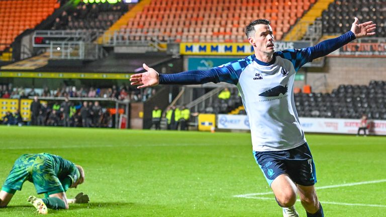 Brian Graham scored Falkirk's third at Dundee United